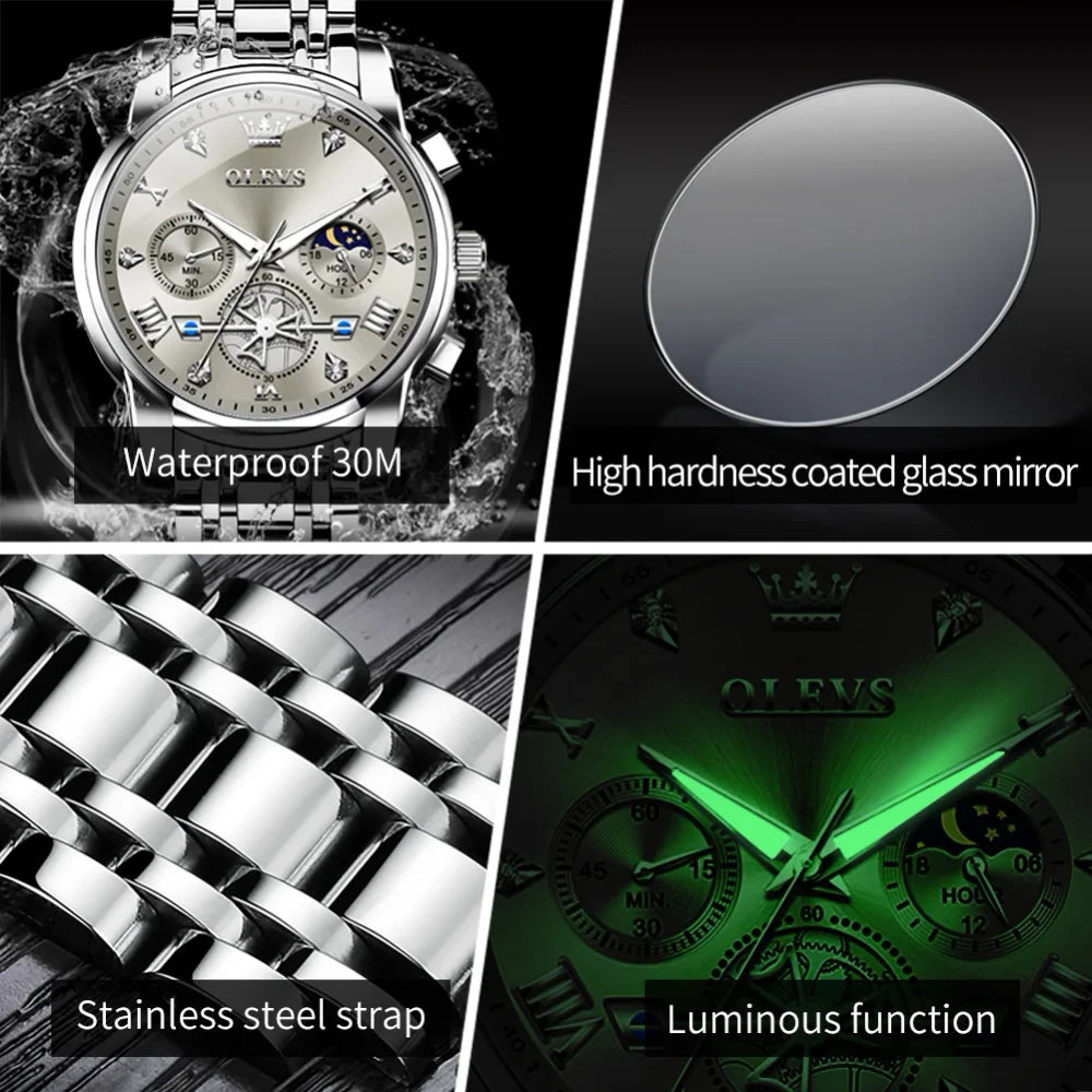 OLEVS Multifunctional Chronograph Wristwatch