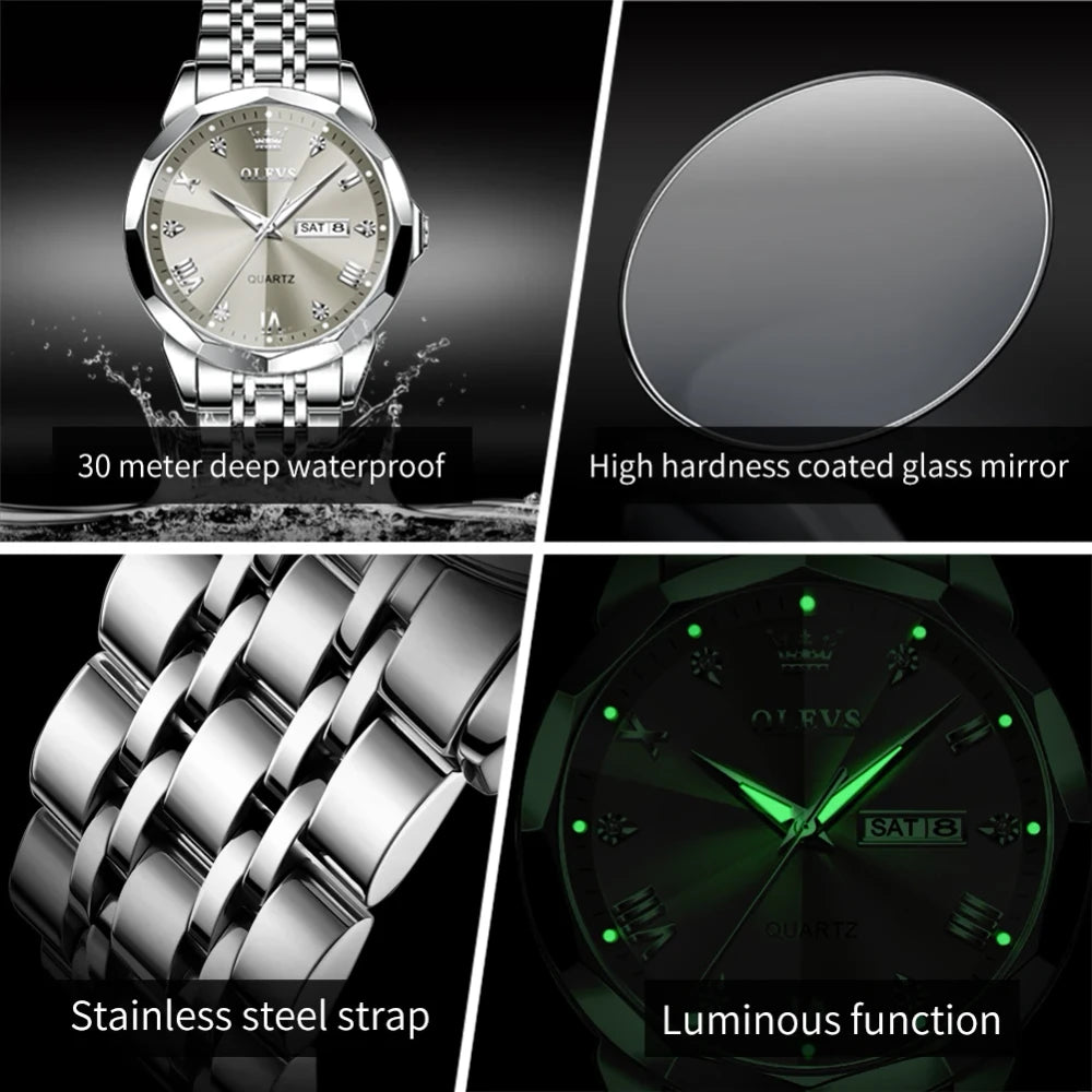 Retro Stainless Steel Quartz Watch