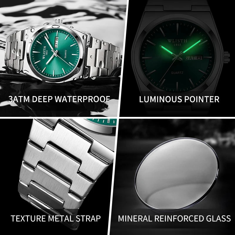 Stainless Steel Quartz Date Watch